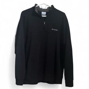 Columbia Men's Black Quarter Zip
Sweatshirt Large Hiking Layering Normcore